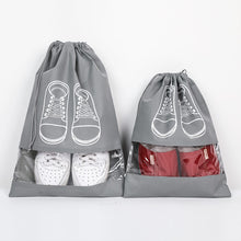 Load image into Gallery viewer, Waterproof Shoes Bag Travel Portable Dustproof Shoe Storage Bag Organize Tote Drawstring Bag Non-Woven Organizador