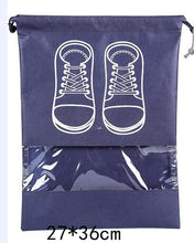 Load image into Gallery viewer, Waterproof Shoes Bag Travel Portable Dustproof Shoe Storage Bag Organize Tote Drawstring Bag Non-Woven Organizador